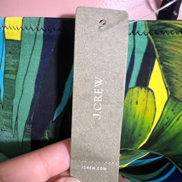 NWT J. CREW Set Jungle Tropical Leaf Green Yellow Mix Bikini 34B XS Set - Picture 13 of 13